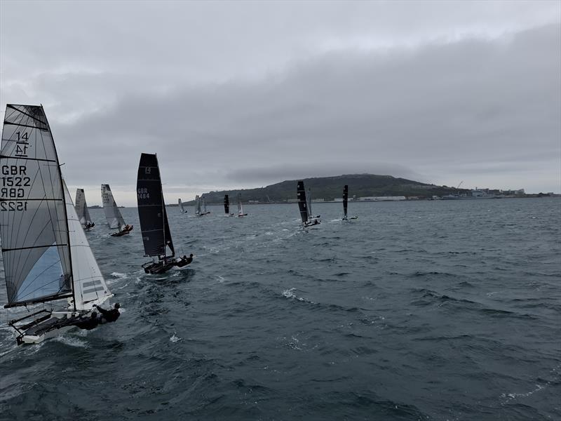International 14 Prince of Wales Week at the WPNSA Day 2 photo copyright Caroline Gosford taken at Weymouth & Portland Sailing Academy and featuring the International 14 class