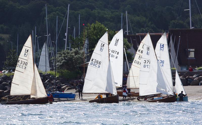 Launching ahead of the Classic & Vintage International 14 POW Cup Race 2026 photo copyright Patrick Condy taken at Largs Sailing Club and featuring the International 14 class