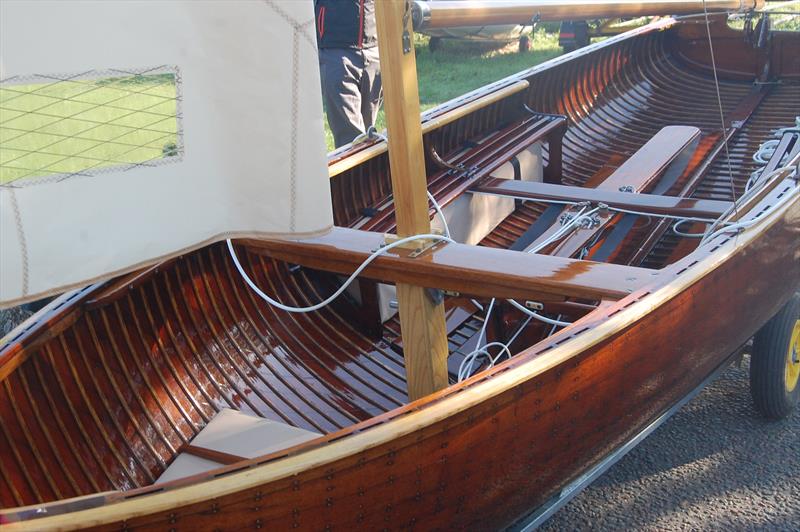 Nimbus post restoration - many of the ribs needed replacement which meant sourcing Canadian rock elm photo copyright Dougal Henshall taken at  and featuring the International 14 class