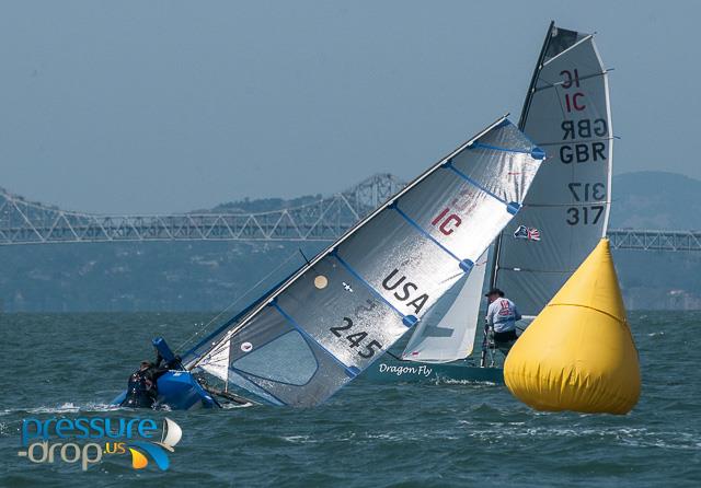 Racing on day 3 of the International Canoe worlds in San Francisco photo copyright Erik Simonson / www.h2oshots.com taken at  and featuring the International Canoe class