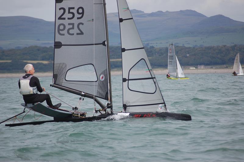 Series leader Chris Maas showing superb downwind speed on day 1 of the International Canoe Worlds at Pwllheli - photo © David Henshall