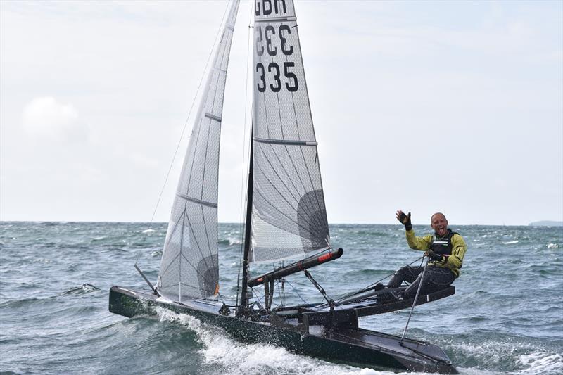 No report on the Worlds could be complete without a final mention of Gareth Caldwell. Possibly the quickest boat in breeze, he is one of the new breed of thinking sailors, prepared to experiment and innovate photo copyright David Henshall taken at Plas Heli Welsh National Sailing Academy and featuring the International Canoe class