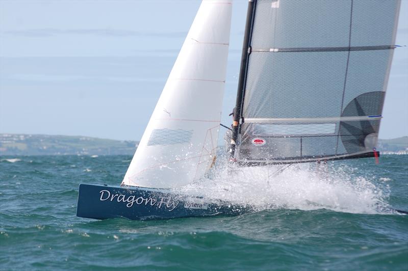 The Warren Dragonfly design, which didn't just seem to be getting more lift, but in the briskest of conditions, seemed to be generating better boatspeed photo copyright David Henshall taken at Plas Heli Welsh National Sailing Academy and featuring the International Canoe class