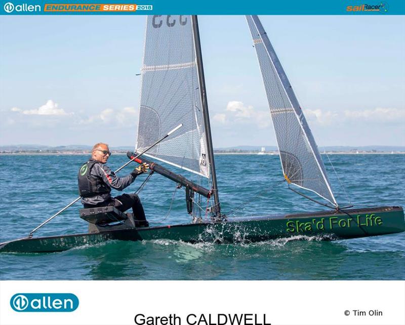 Gareth Caldwell during the Solent Forts Race - Allen Endurance Series Round 1 photo copyright Tim Olin / www.olinphoto.co.uk taken at Hayling Ferry Sailing Club and featuring the International Canoe class