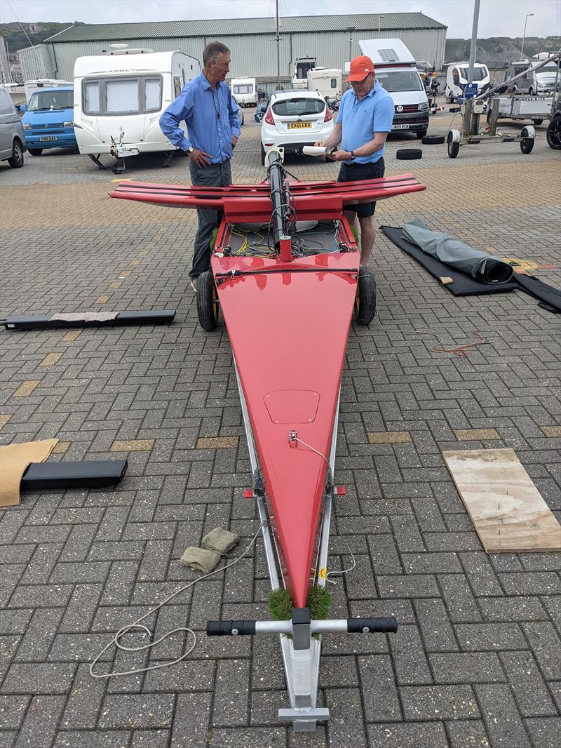 Perham Harding's Gentleman's IC ahead of the International Canoe UK Nationals at the WPNSA photo copyright Chris Hampe  taken at Weymouth & Portland Sailing Academy and featuring the International Canoe class