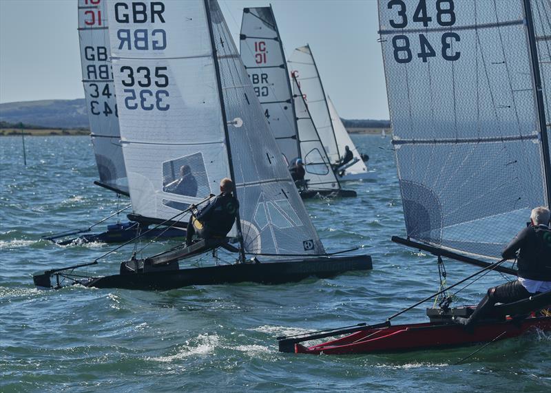 Start line action during the IC Southern Area Champioship at Poole photo copyright Mike Millard taken at Poole Yacht Club and featuring the International Canoe class