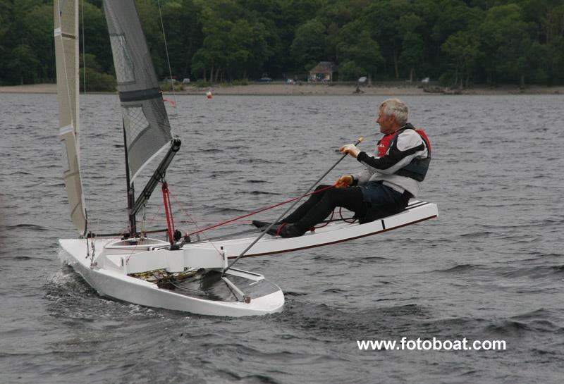 Colin Brown, International Canoe champion photo copyright Alan Henderson / www.fotoboat.com taken at Loch Lomond Sailing Club and featuring the International Canoe class