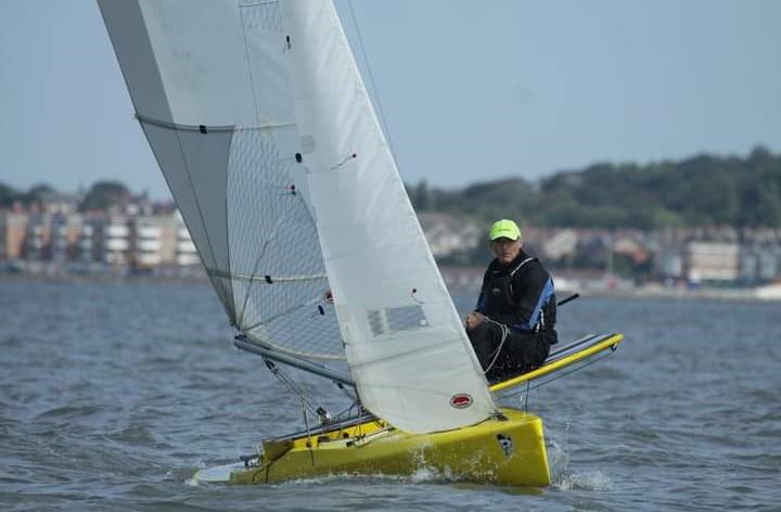 Day 2 of the International Canoe 'not the Worlds' event at West Kirby photo copyright A Jenkins taken at West Kirby Sailing Club and featuring the International Canoe class