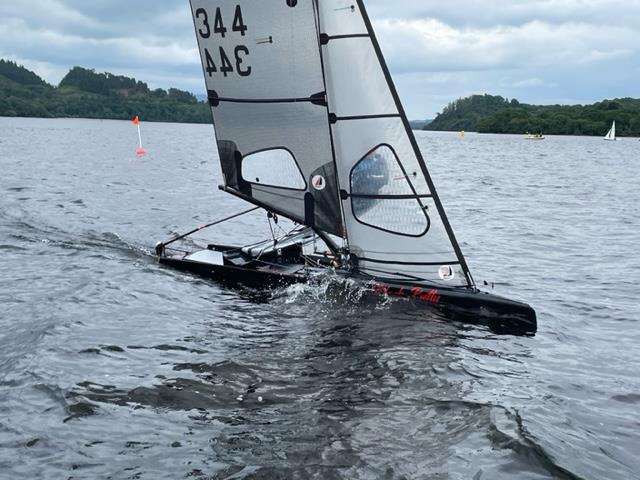 International Canoe Nationals at Loch Lomond Day 2 photo copyright Fergus Duncanson taken at Loch Lomond Sailing Club and featuring the International Canoe class