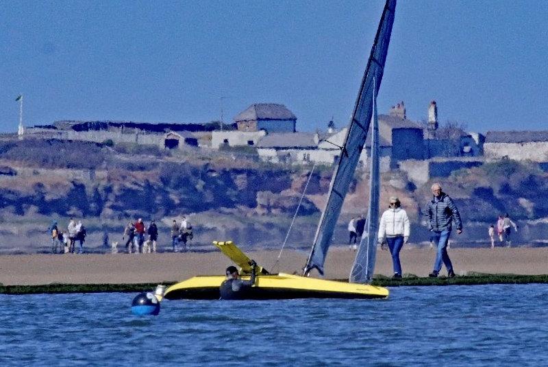 Steve Fleming in his IC testing the water in the Spring Lake Series at West Kirby SC - photo © Alan Jenkins