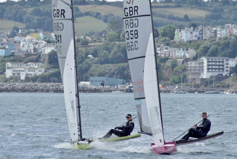 Mike Fenwick and Sam Barker - International Canoe Europa Cup and British National Championships at Brixham photo copyright Stuart Fisher taken at Brixham Yacht Club and featuring the International Canoe class