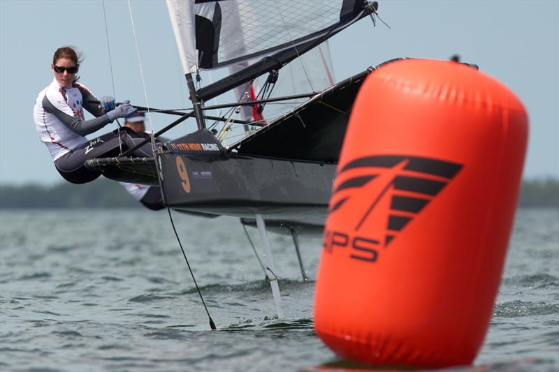 Day 1 of the US International Moth Championships in Key Largo photo copyright Meredith Block / US Moth Class taken at Upper Keys Sailing Club and featuring the International Moth class