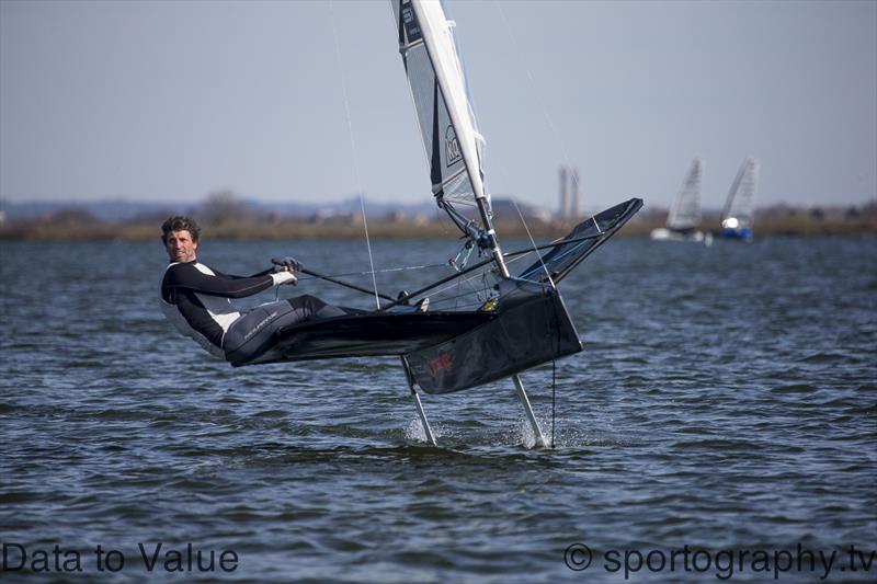 Data to Value Ltd. Queen Mary Moth Grand Prix photo copyright Alex Irwin / www.sportography.tv taken at Queen Mary Sailing Club and featuring the International Moth class