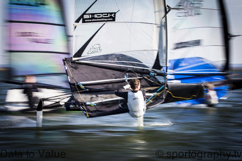 Data to Value Ltd. Queen Mary Moth Grand Prix photo copyright Alex Irwin / www.sportography.tv taken at Queen Mary Sailing Club and featuring the International Moth class