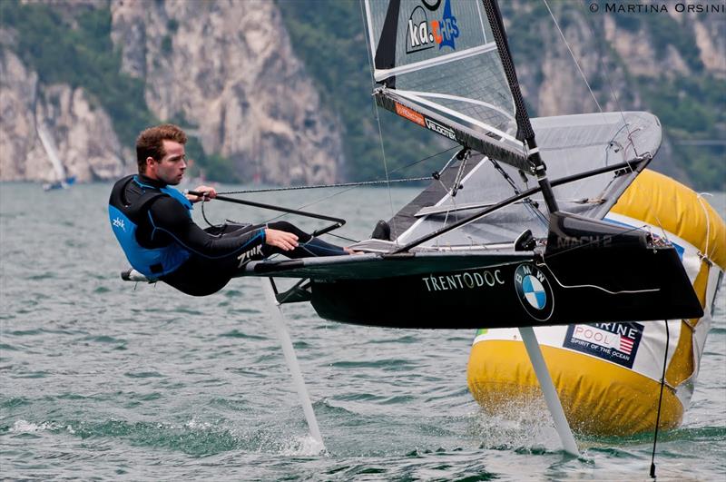 TFW Moth Invitational day 1 photo copyright Martina Orsini taken at Fraglia Vela Malcesine and featuring the International Moth class