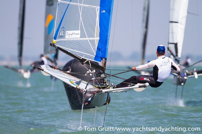 First day of the International Moth World Championships  photo copyright Tom Gruitt / yachtsandyachting.com taken at Hayling Island Sailing Club and featuring the International Moth class