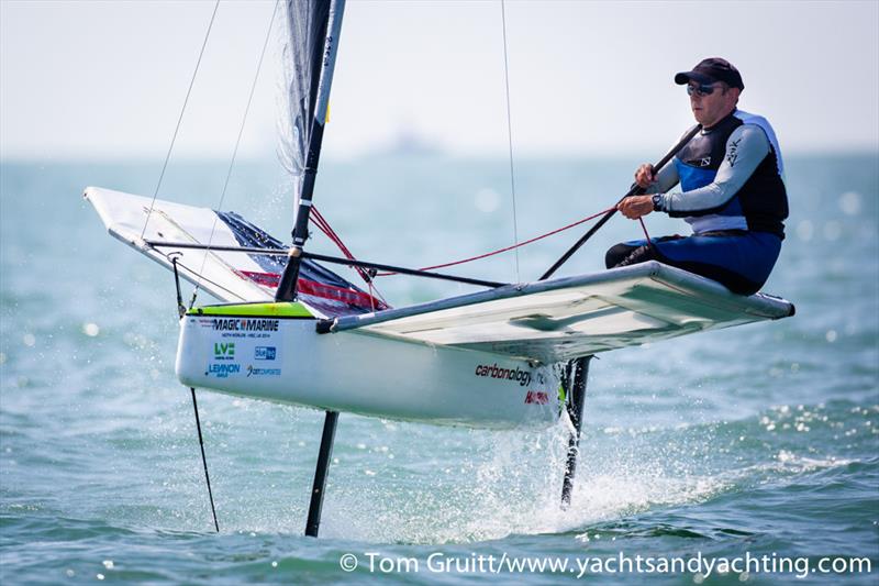 David Chisholm on day 3 of the International Moth World Championships - photo © Tom Gruitt / yachtsandyachting.com