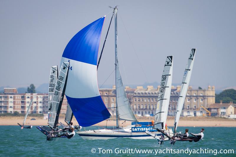 Day 6 of the International Moth World Championships photo copyright Tom Gruitt / YachtsandYachting.com taken at Hayling Island Sailing Club and featuring the International Moth class