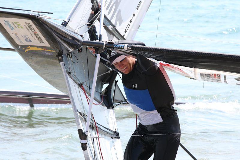 Nathan Outteridge: 2014 International Moth World Champion photo copyright Mark Jardine / YachtsandYachting.com taken at Hayling Island Sailing Club and featuring the International Moth class