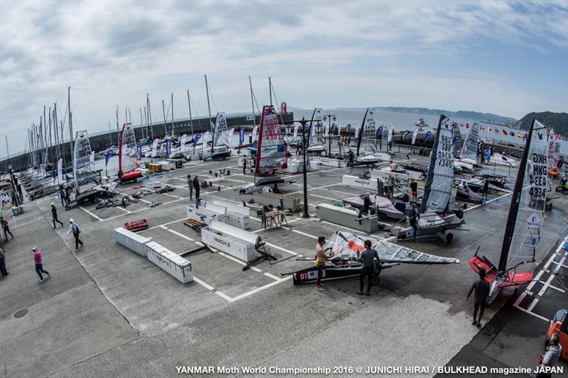 Day 3 at the YANMAR Moth Worlds: Hayama Port photo copyright YANMAR Moth World Championship 2016 / Junichi Hirai / BULKHEAD magazine JAPAN taken at  and featuring the International Moth class