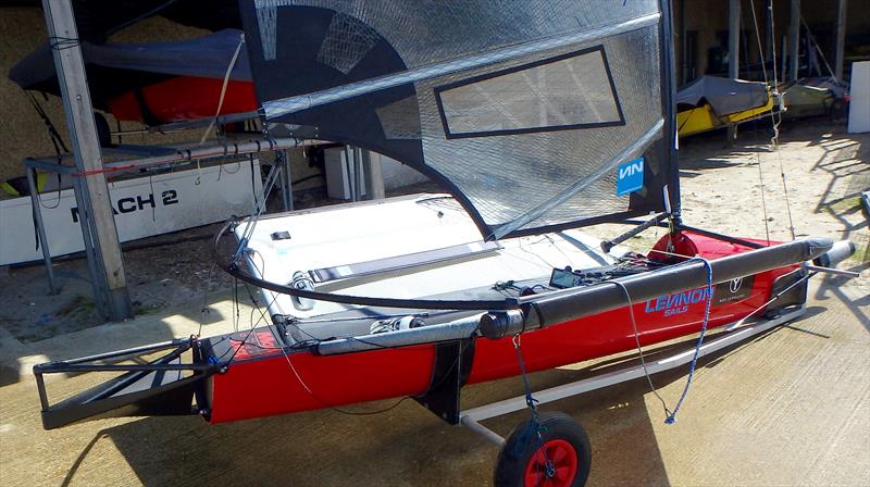 Mike Lennon's 'decksweeper' experiment photo copyright Lennon Racewear taken at Hayling Island Sailing Club and featuring the International Moth class