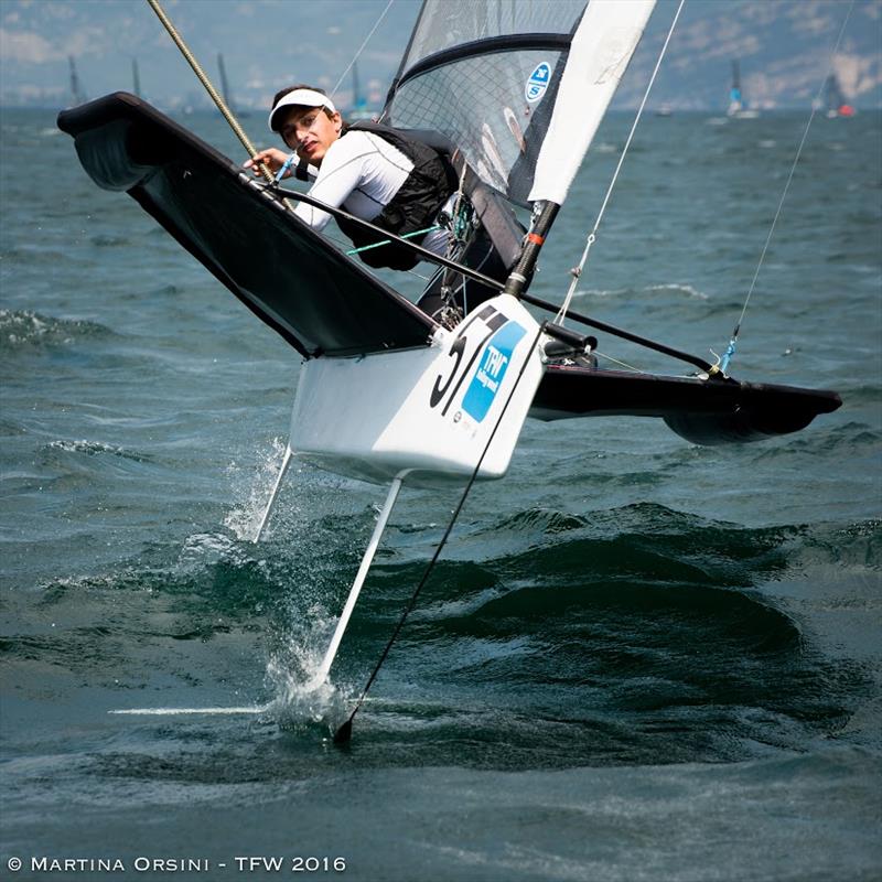 Foiling Week 2016 on Lake Garda photo copyright Martina Orsini taken at Fraglia Vela Malcesine and featuring the International Moth class