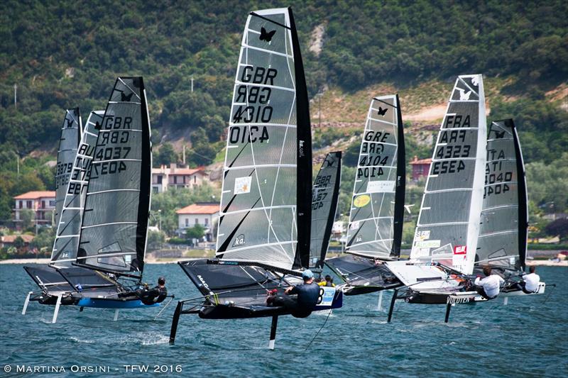 Foiling Week 2016 on Lake Garda photo copyright Martina Orsini taken at Fraglia Vela Malcesine and featuring the International Moth class