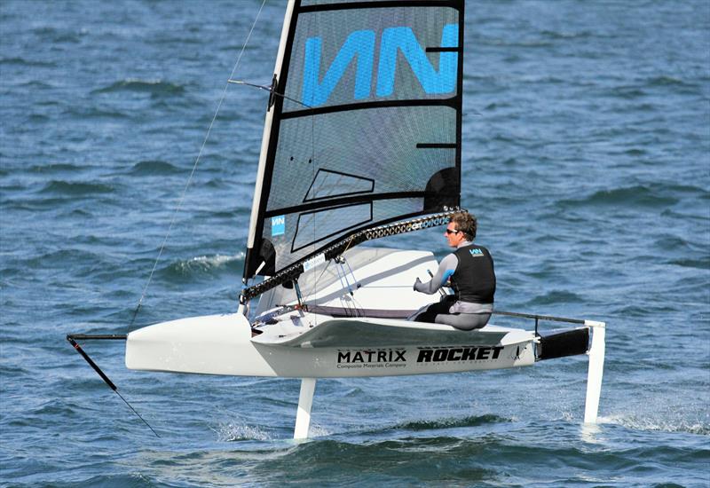 Dylan Fletcher on day 2 of the VRsport.tv International Moth UK Nationals in Weymouth - photo © Mark Jardine / IMCA UK