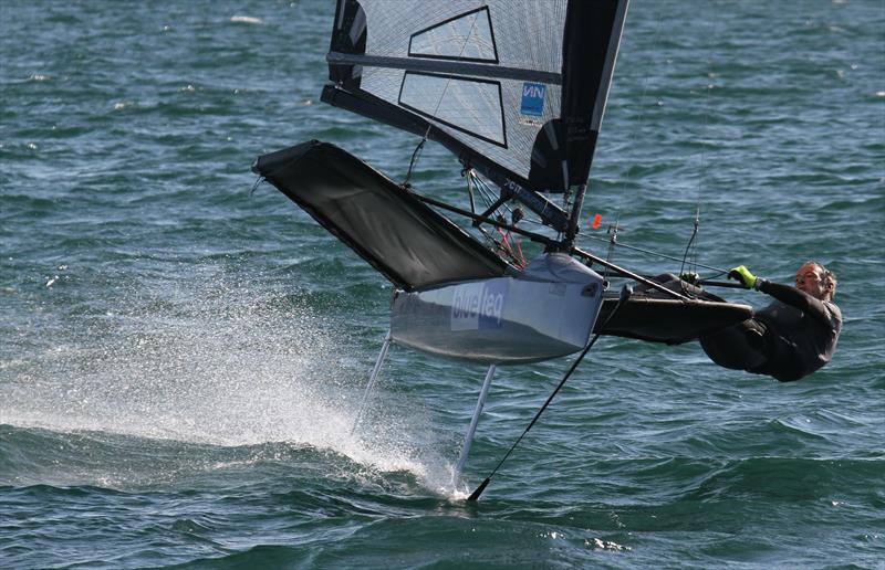 Ricky Tagg on day 3 of the 2016 International Moth UK Nationals in Weymouth photo copyright Mark Jardine / IMCA UK taken at Weymouth & Portland Sailing Academy and featuring the International Moth class