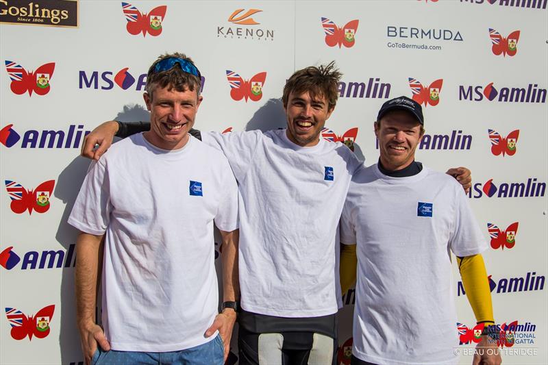 MS Amlin 'Dash for Cash' podium (l-r) Stuart Bithell (3rd), Iain 