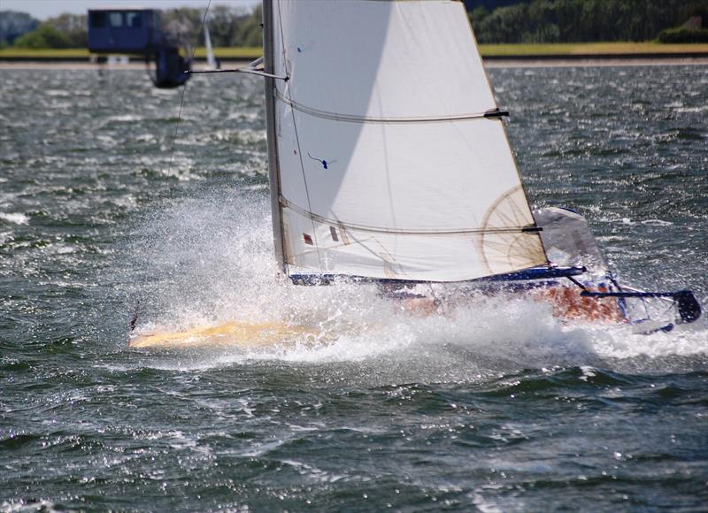 Classic Moths are now light years away from their modern foiling brothers, but the classic scene enjoys the big F factor in a way that is quite disproportionate to the investment required; F as in Fun, Friendship and in a strong breeze, fear photo copyright David Henshall taken at Oxford Sailing Club and featuring the International Moth class