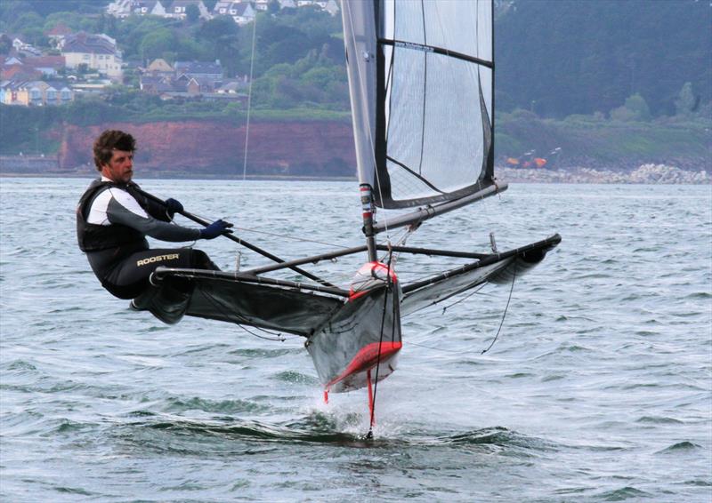 Brad Gibson on day 3 of the UK International Moth Nationals at Paignton photo copyright Mark Jardine / IMCA UK taken at Paignton Sailing Club and featuring the International Moth class