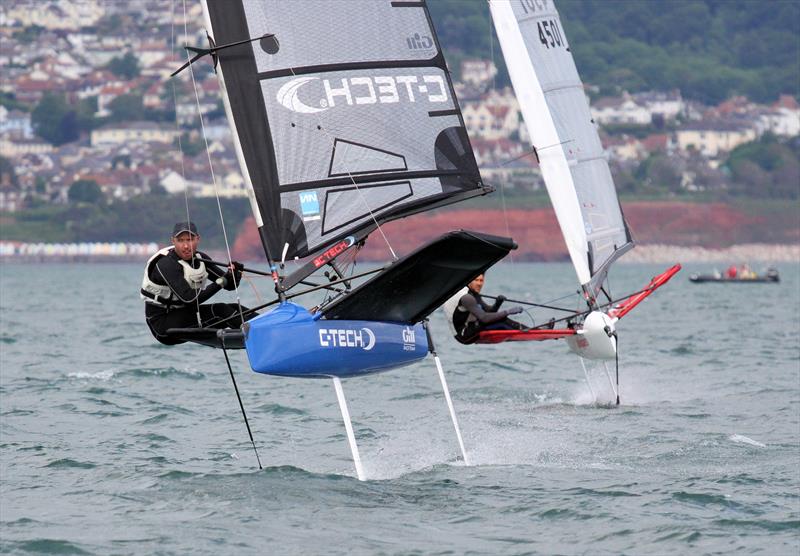 Dan Ward on day 4 of the UK International Moth Nationals at Paignton photo copyright Mark Jardine / IMCA UK taken at Paignton Sailing Club and featuring the International Moth class