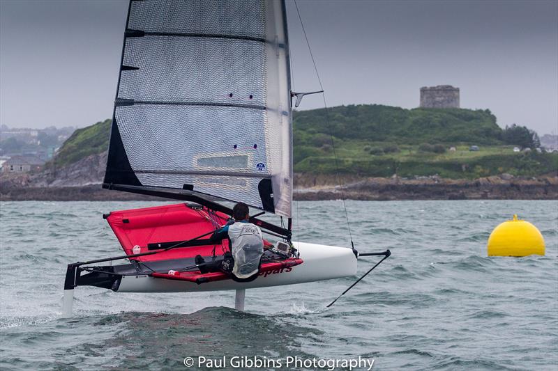 Dan Ellis during the 2017 Plymouth Dinghy Regatta photo copyright Paul Gibbins Photography taken at  and featuring the International Moth class