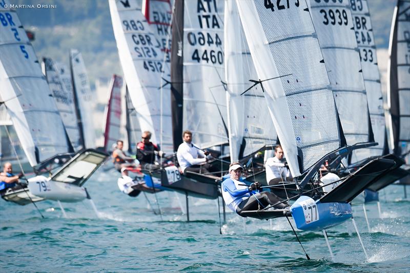 Foiling Week Garda 2017 day 3 photo copyright Martina Orsini taken at Fraglia Vela Malcesine and featuring the International Moth class