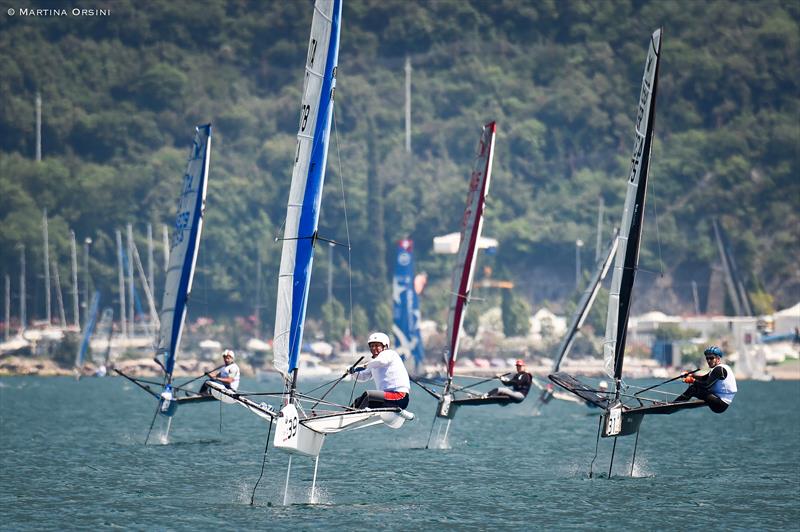 Foiling Week Garda 2017 day 3 photo copyright Martina Orsini taken at Fraglia Vela Malcesine and featuring the International Moth class