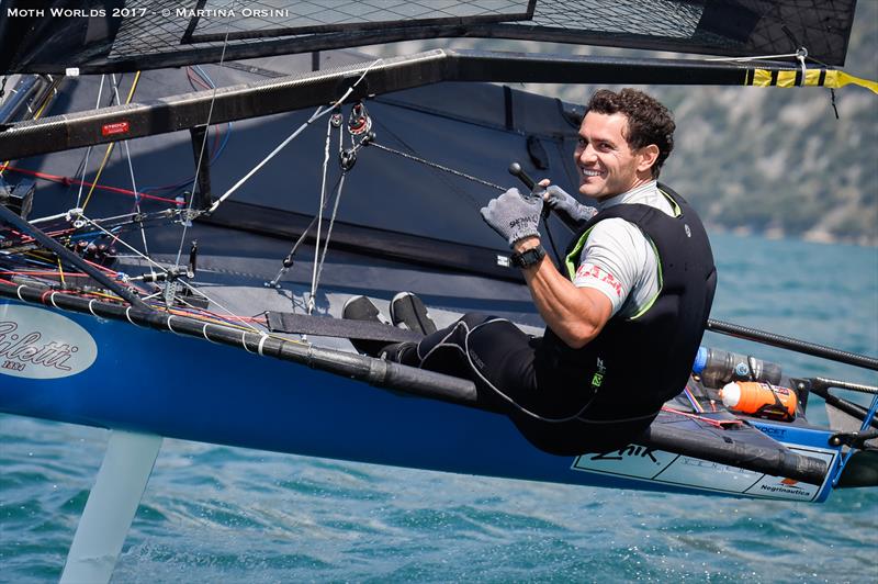 Day 5 of the Moth Worlds on Lake Garda photo copyright Martina Orsini taken at Fraglia Vela Malcesine and featuring the International Moth class