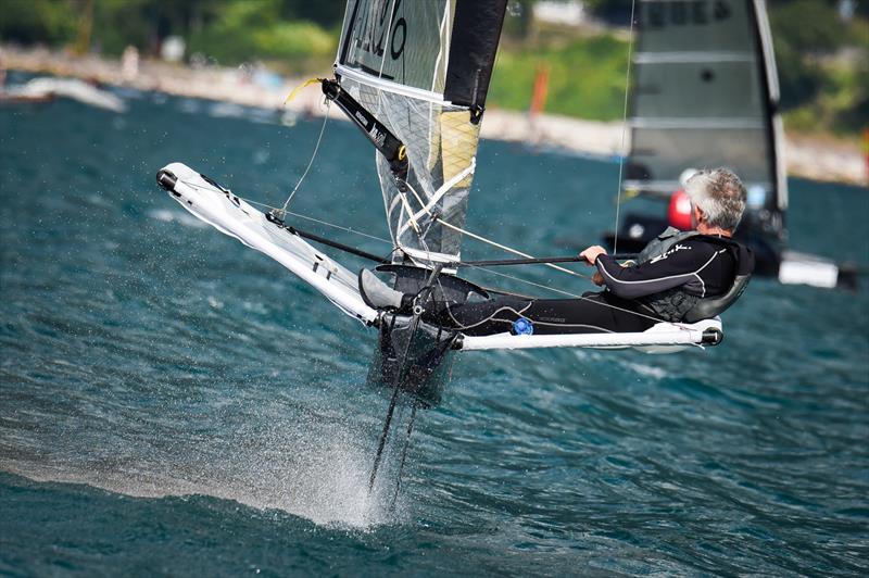 Day 5 of the Moth Worlds on Lake Garda photo copyright Martina Orsini taken at Fraglia Vela Malcesine and featuring the International Moth class