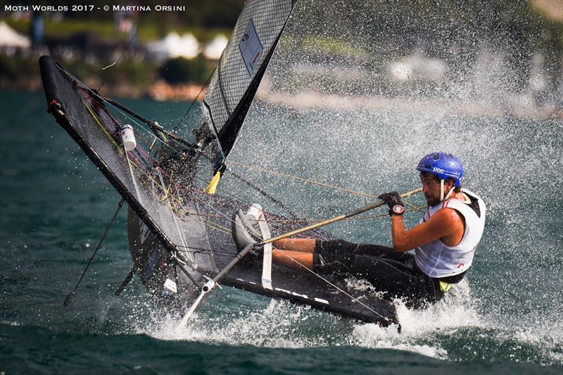 Day 5 of the Moth Worlds on Lake Garda photo copyright Martina Orsini taken at Fraglia Vela Malcesine and featuring the International Moth class