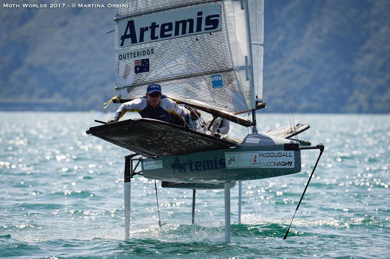 Day 6 of the Moth Worlds on Lake Garda photo copyright Martina Orsini taken at Fraglia Vela Malcesine and featuring the International Moth class