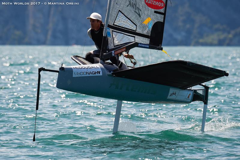 Day 6 of the Moth Worlds on Lake Garda photo copyright Martina Orsini taken at Fraglia Vela Malcesine and featuring the International Moth class