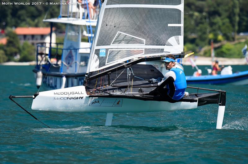 Day 6 of the Moth Worlds on Lake Garda photo copyright Martina Orsini taken at Fraglia Vela Malcesine and featuring the International Moth class