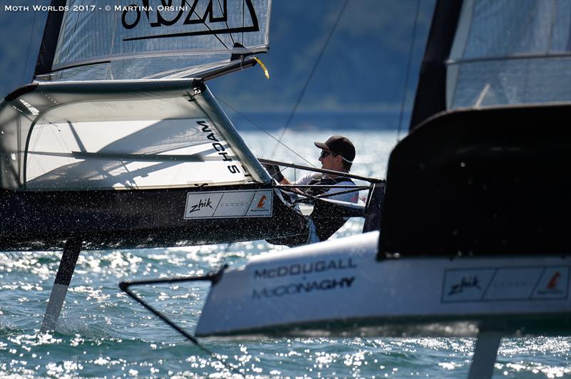 Day 6 of the Moth Worlds on Lake Garda photo copyright Martina Orsini taken at Fraglia Vela Malcesine and featuring the International Moth class