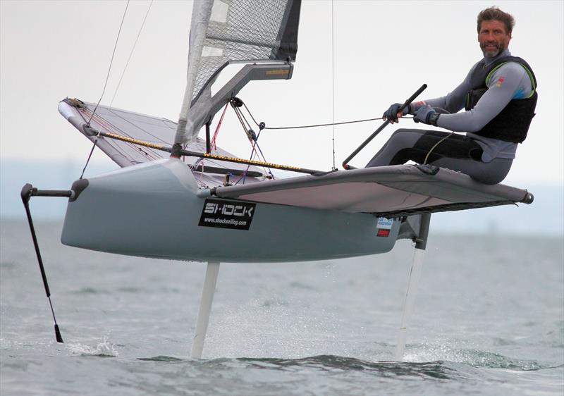 Noble Allen 2018 International Moth UK Championship at Thorpe Bay day 1 photo copyright Mark Jardine / IMCA UK taken at Thorpe Bay Yacht Club and featuring the International Moth class