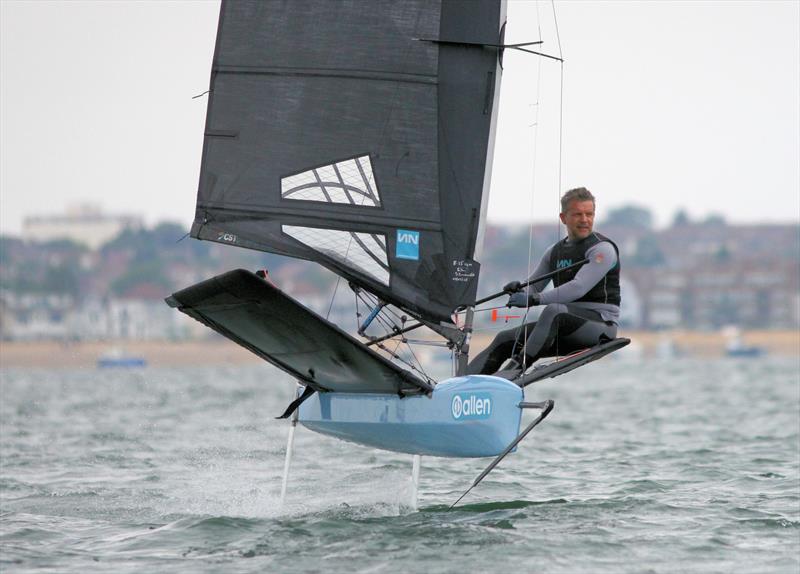 Noble Allen 2018 International Moth UK Championship at Thorpe Bay day 1 photo copyright Mark Jardine / IMCA UK taken at Thorpe Bay Yacht Club and featuring the International Moth class