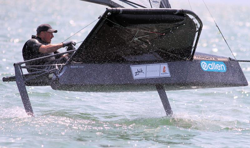 Noble Allen 2018 International Moth UK Championship at Thorpe Bay day 3 photo copyright Mark Jardine / IMCA UK taken at Thorpe Bay Yacht Club and featuring the International Moth class