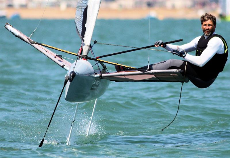 Noble Allen 2018 International Moth UK Championship at Thorpe Bay day 3 photo copyright Mark Jardine / IMCA UK taken at Thorpe Bay Yacht Club and featuring the International Moth class