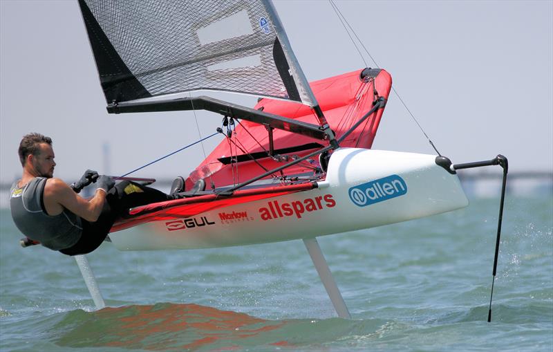 Noble Allen 2018 International Moth UK Championship at Thorpe Bay day 4 photo copyright Mark Jardine / IMCA UK taken at Thorpe Bay Yacht Club and featuring the International Moth class