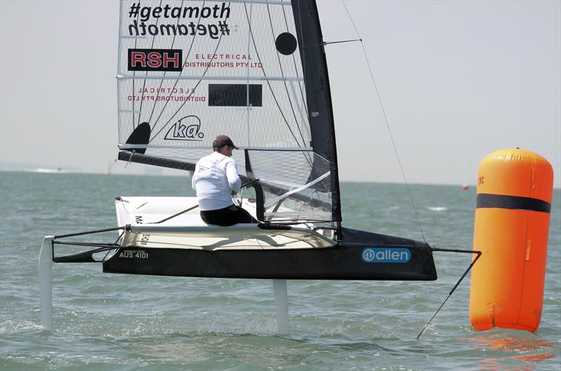 Noble Allen 2018 International Moth UK Championship at Thorpe Bay day 4 photo copyright Mark Jardine / IMCA UK taken at Thorpe Bay Yacht Club and featuring the International Moth class