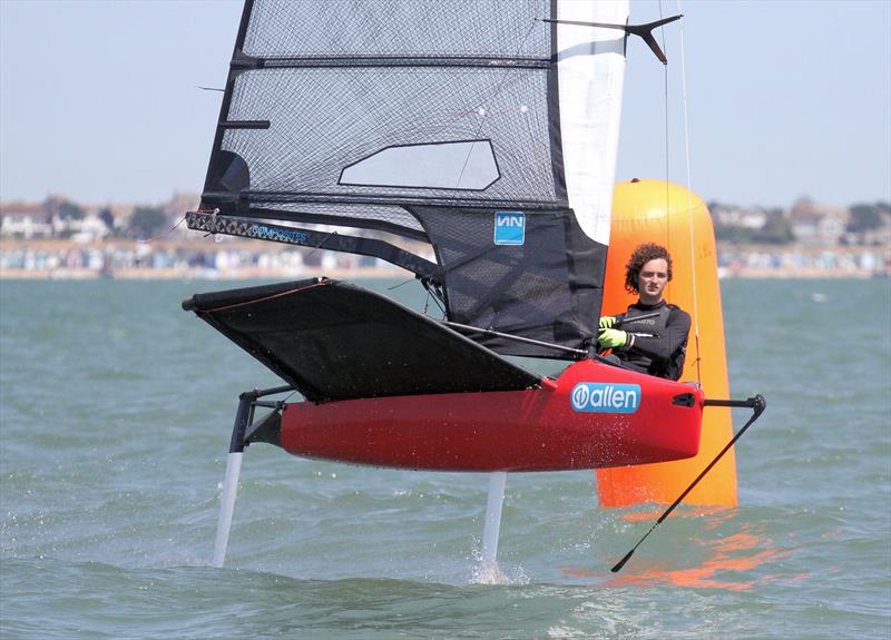 Lennon deck-sweeper mainsail during the Noble Allen 2018 International Moth UK Championship at Thorpe Bay - photo © Mark Jardine / IMCA UK